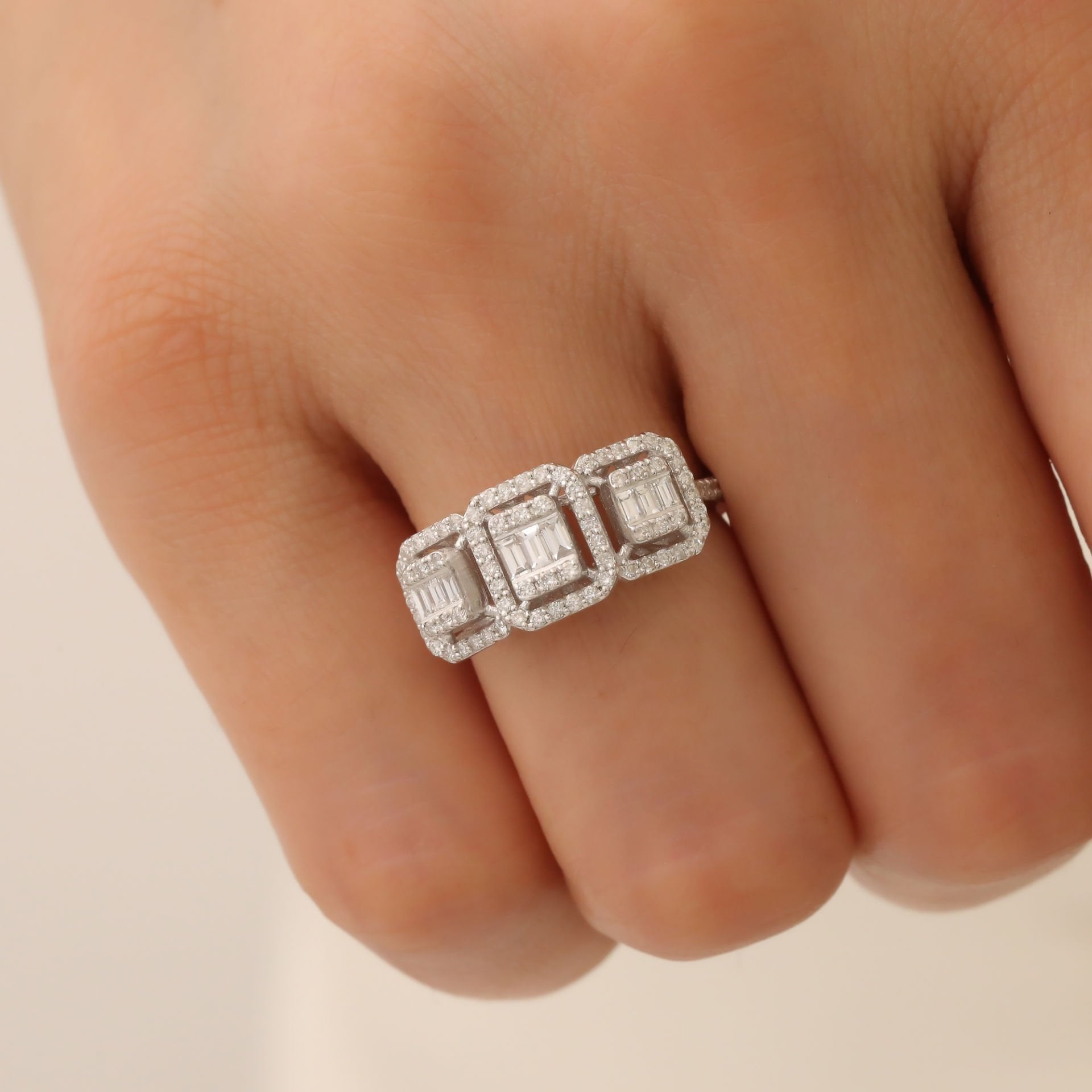 Baget Kesim Pırlantalı Yüzük