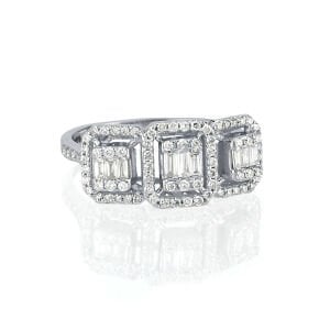 Baget Kesim Pırlantalı Yüzük