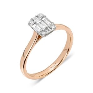 Baget Kesimli Pırlanta Yüzük