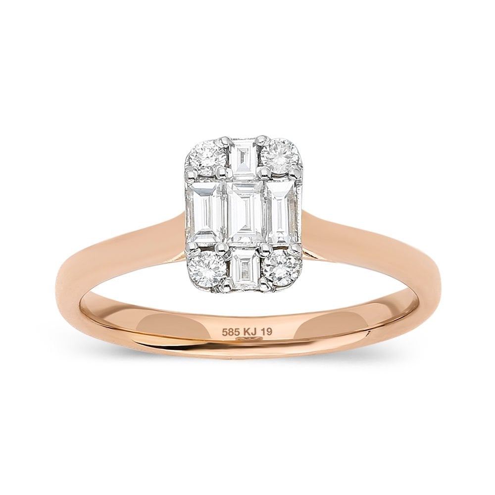 Baget Kesimli Pırlanta Yüzük