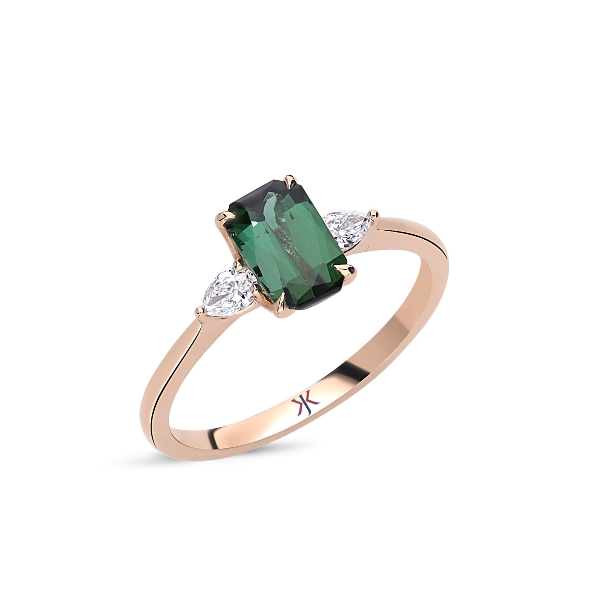 Turmalin Pırlantalı Yüzük