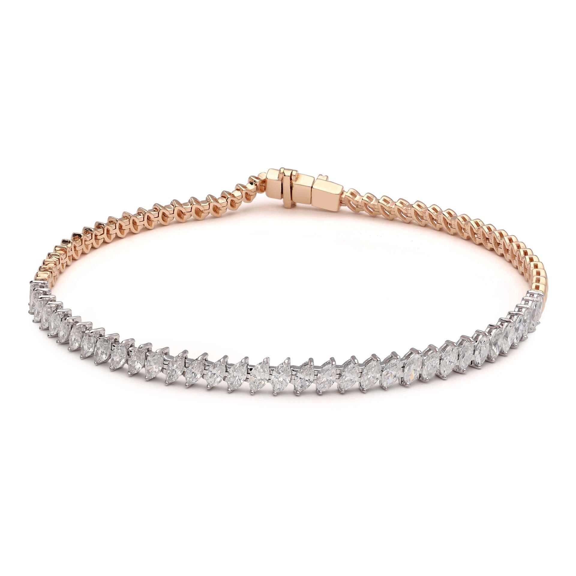 1,80 Karat Markiz Kesim Pırlantalı Suyolu Bileklik