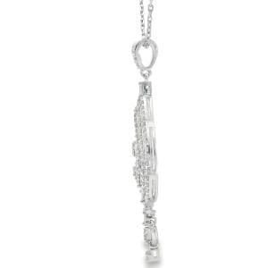 Beyaz Altın Pırlanta Sallantılı Kolye