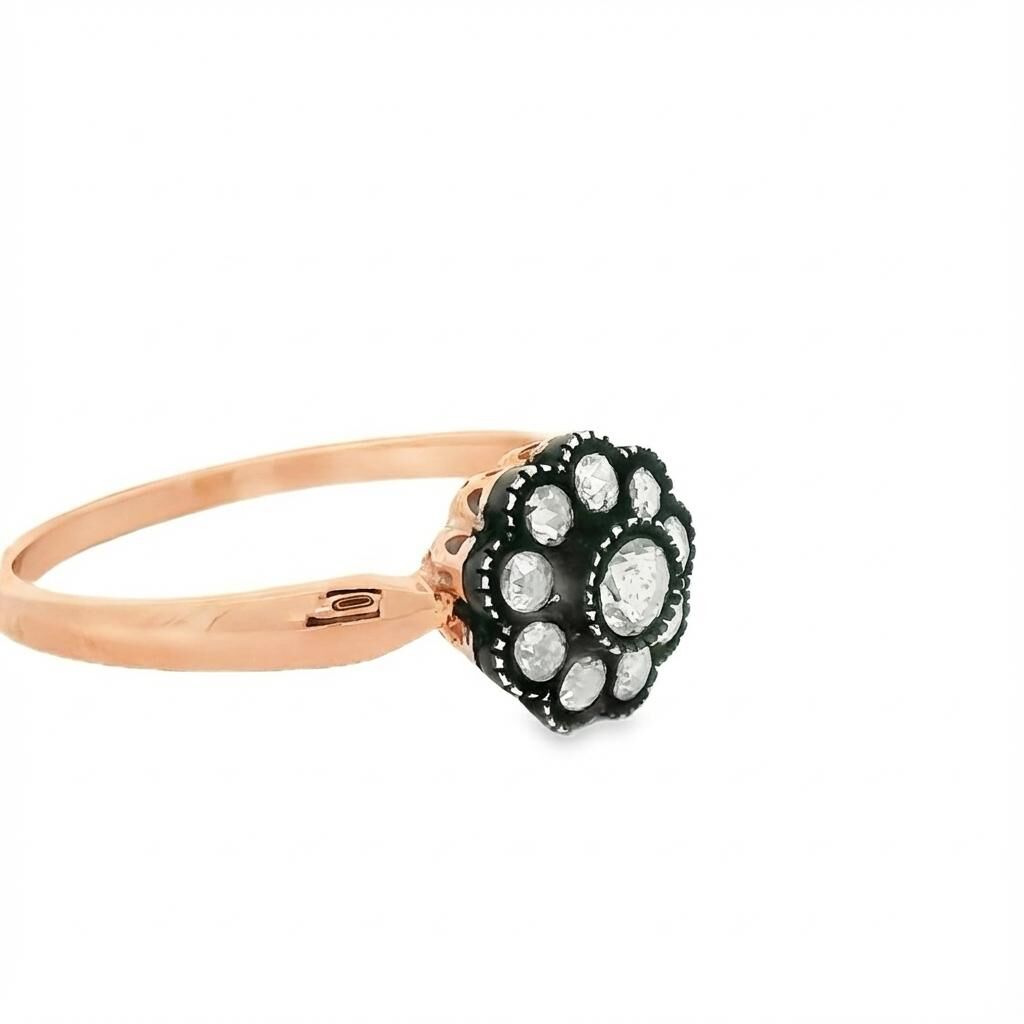 Elmas Gül Yüzük 9 yaprak 8,50mm