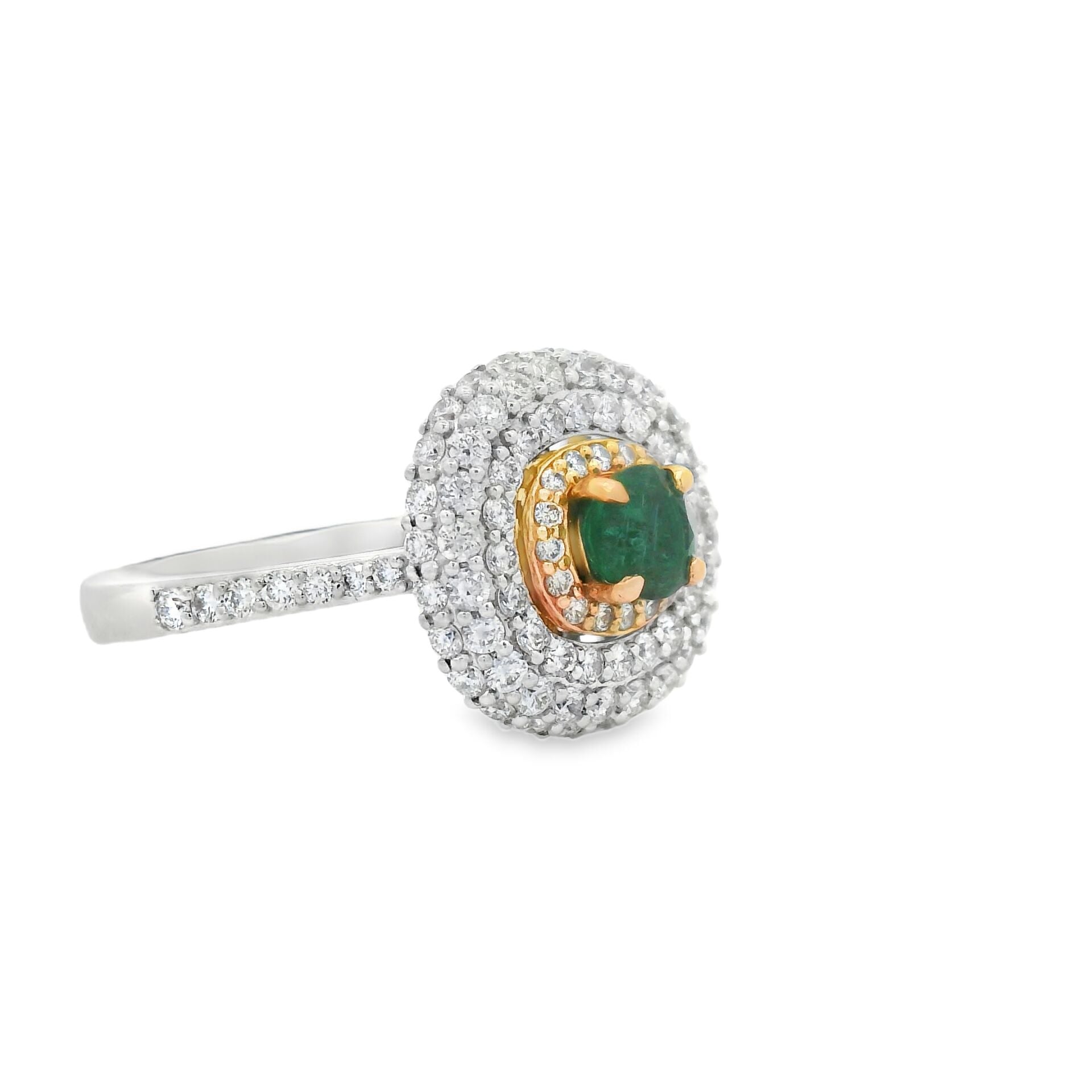 Pırlanta Zümrüt Taşlı Yüzük