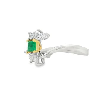 Pırlanta Zümrüt Taşlı Yüzük