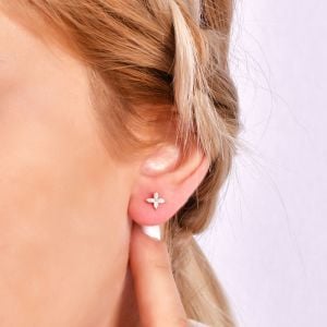 Markiz Pırlanta Küpe (Clover)