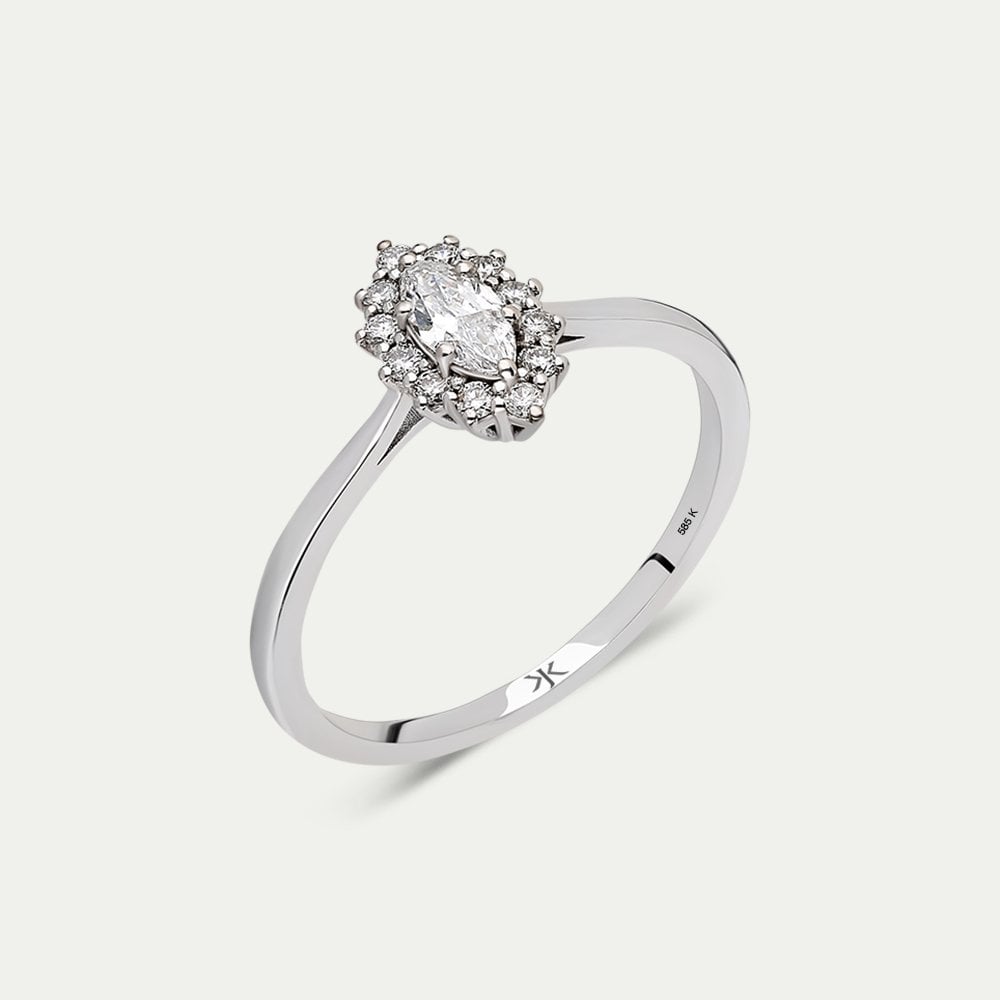 Markiz Kesim Pırlanta Yüzük