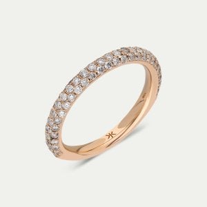 üç Sıra Pırlantalı Eternity Yüzük