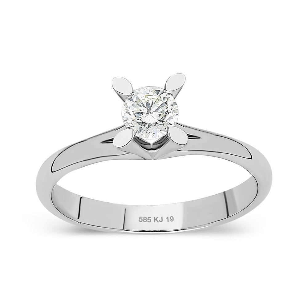 Badem Tırnak Pırlanta Tektaş Yüzük