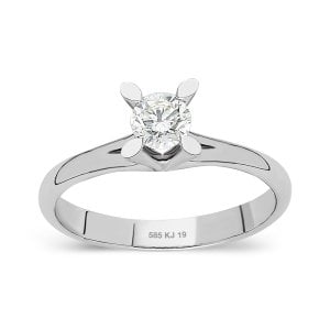 Badem Tırnak Pırlanta Tektaş Yüzük