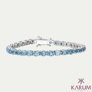 Mavi Topaz Su Yolu Bileklik