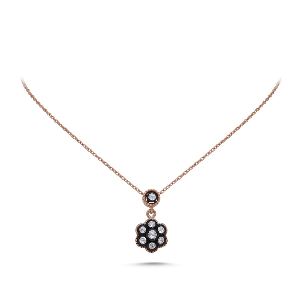 Tasarım Elmas Gül Kolye